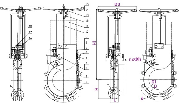 Drawing of MW-series KGV.